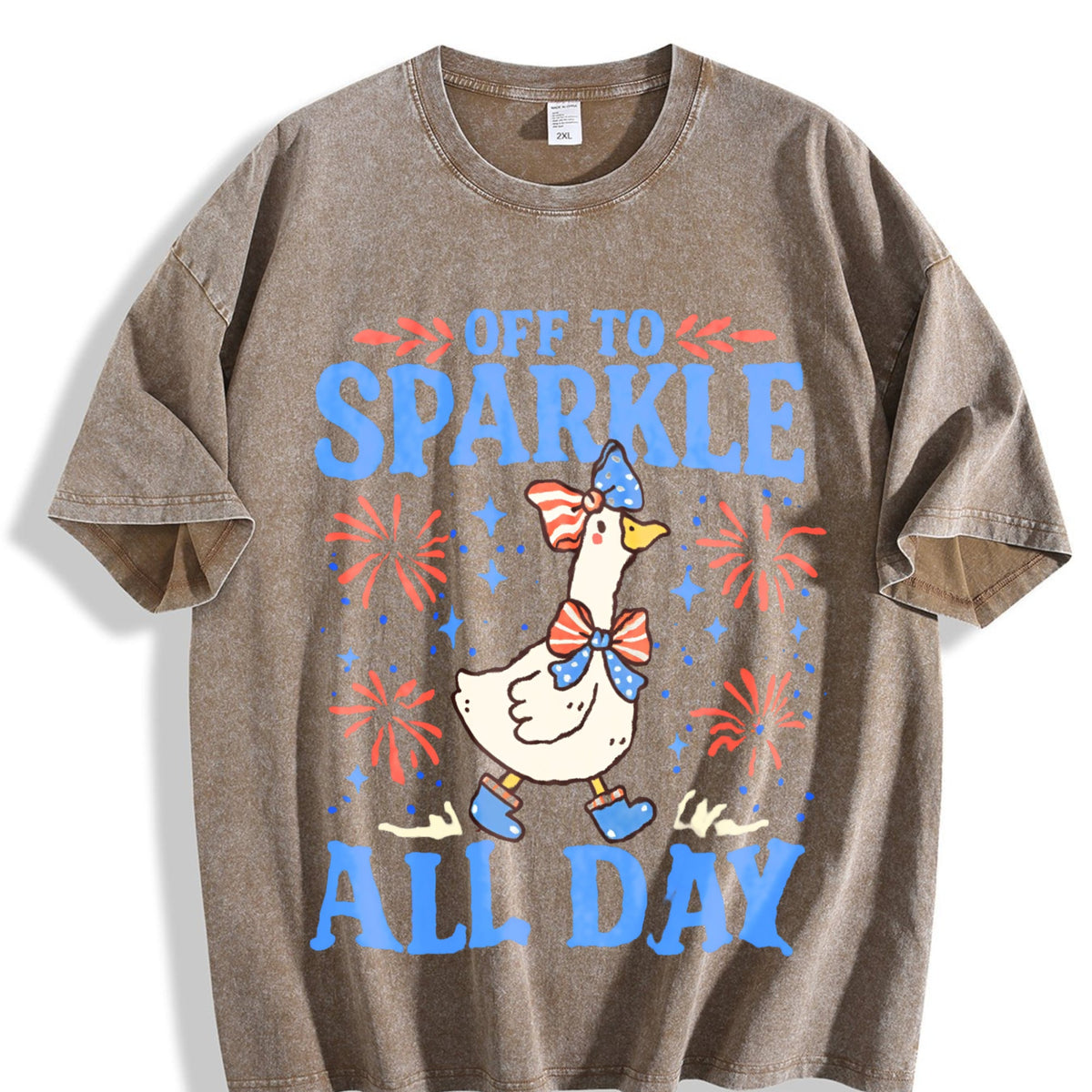 4th Of July Goose Vintage Washed T-Shirt product image 3