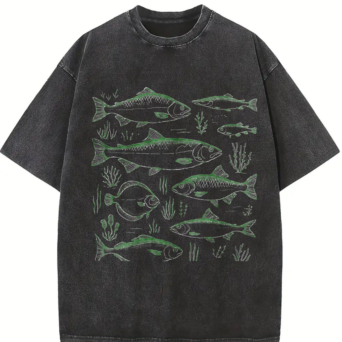 Fish 90s Tattoo Vintage Washed T-Shirt product image 2