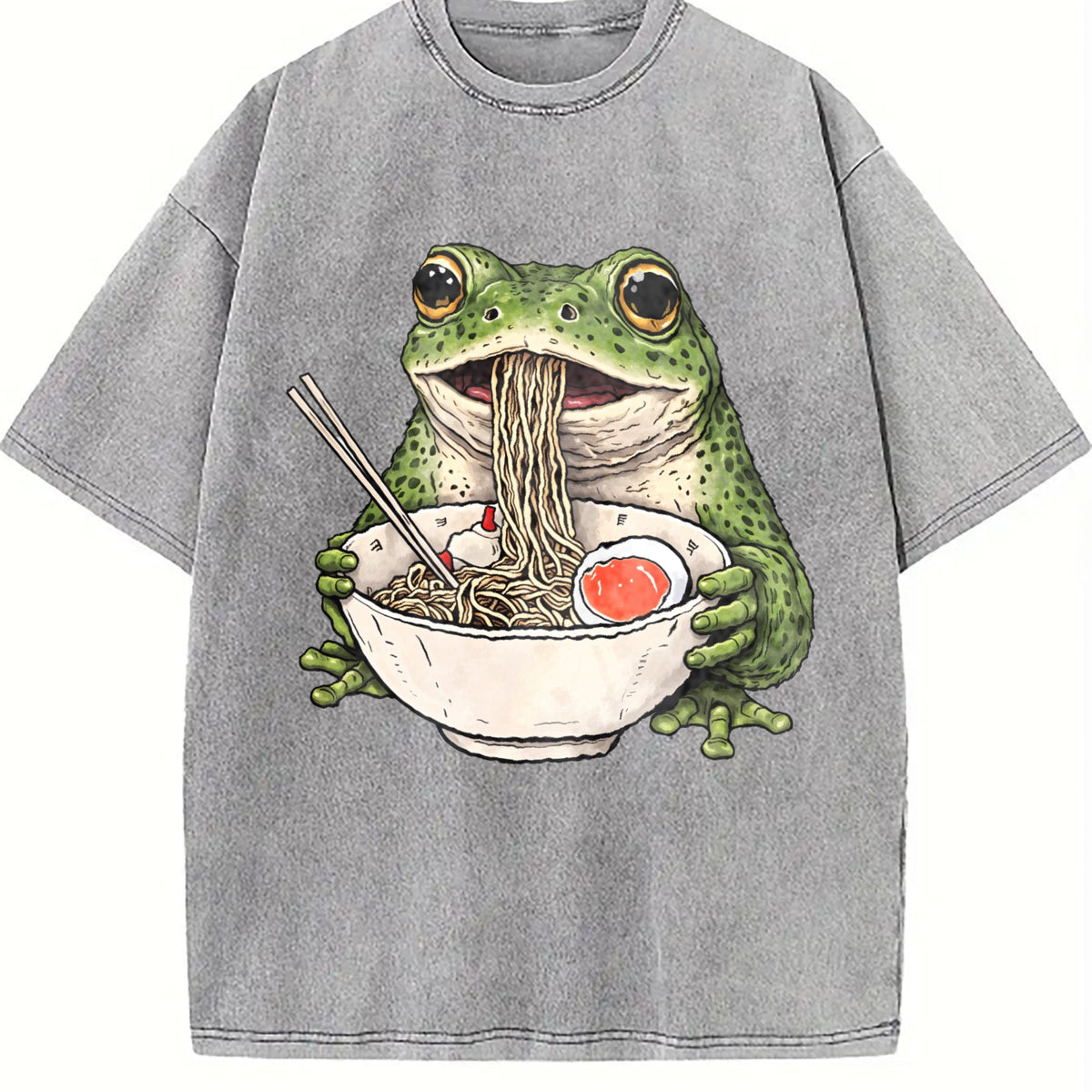 Frog Ramen Vintage Washed T-Shirt product image 5