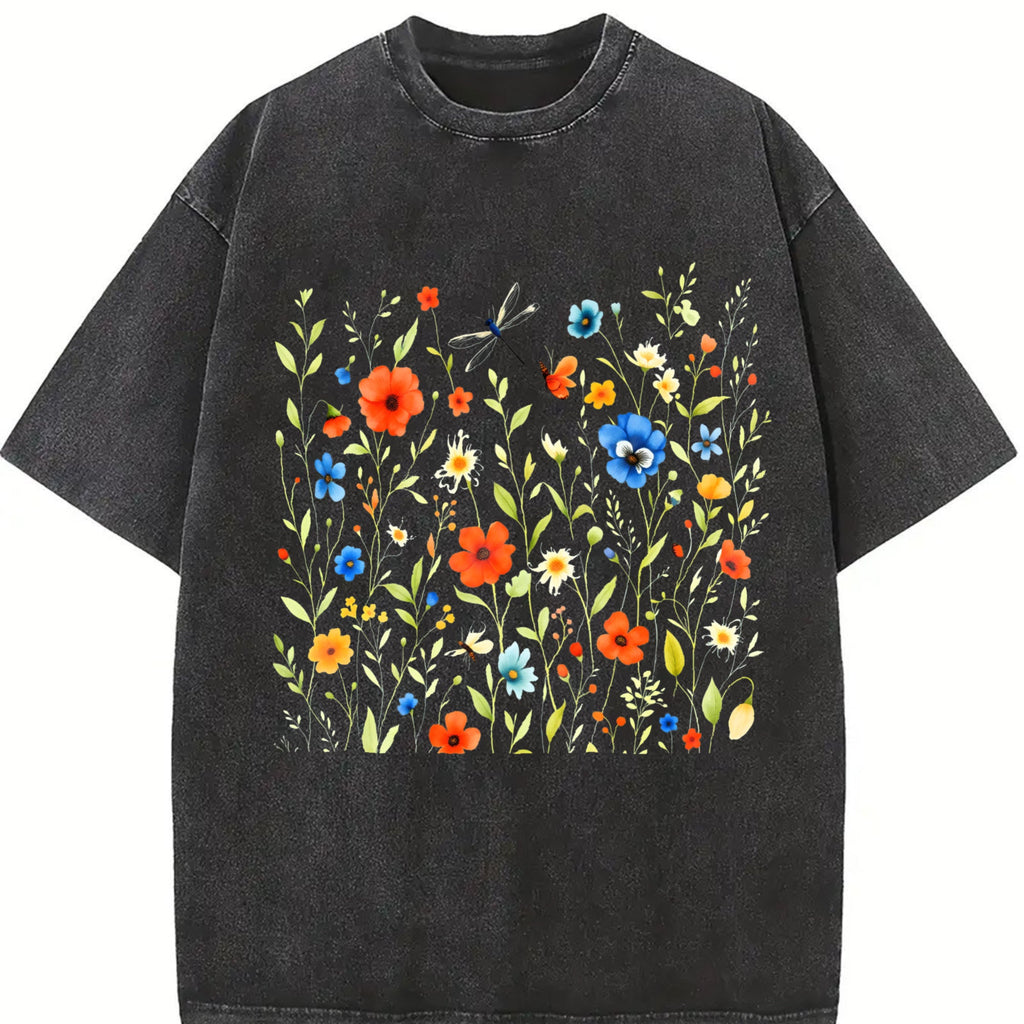 Pressed Flowers Vintage Washed T-Shirt product image 2