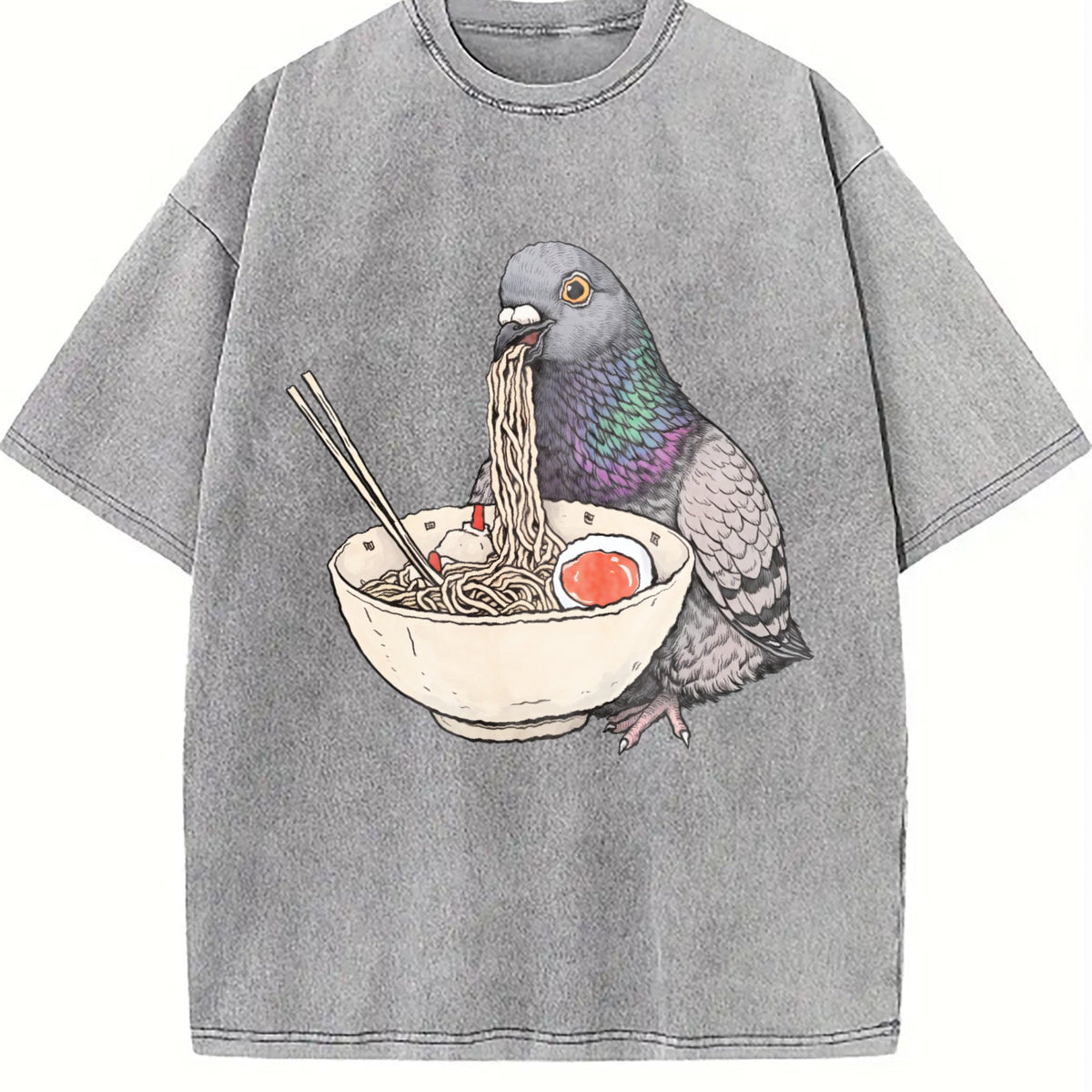 Pigeon Ramen Vintage Washed T-Shirt product image 5