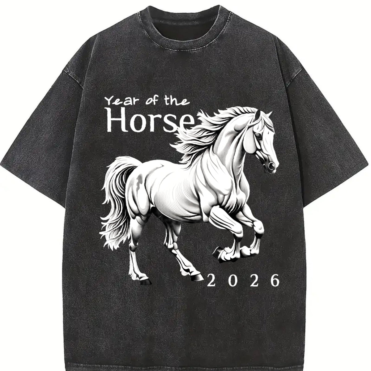Galloping Horse Year Of The Vintage Washed T-Shirt product image 2