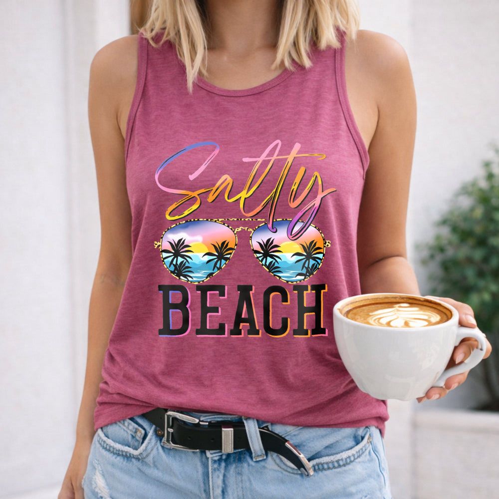 Salty Beach Sunglasses Women's Tank Top