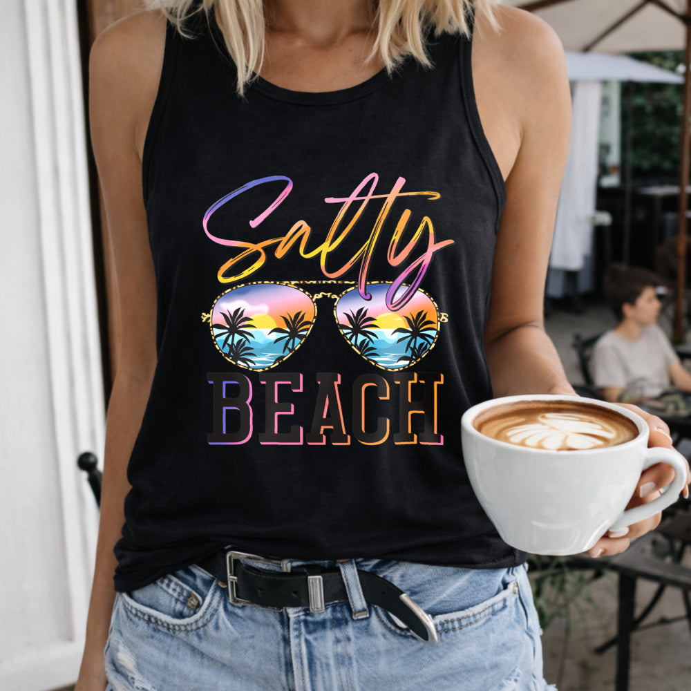 Salty Beach Sunglasses Women's Tank Top