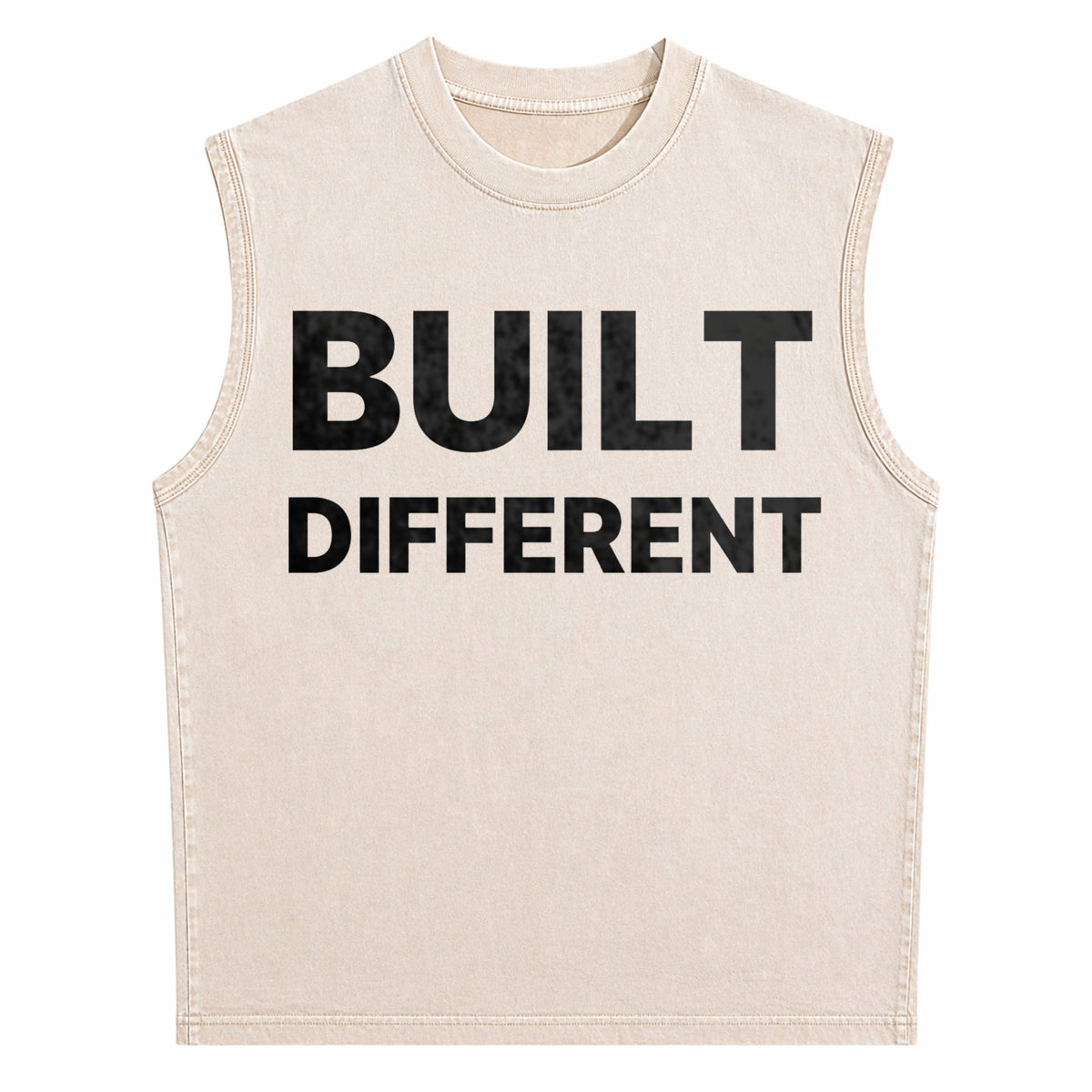 Built Different Men's Washed Tank Top