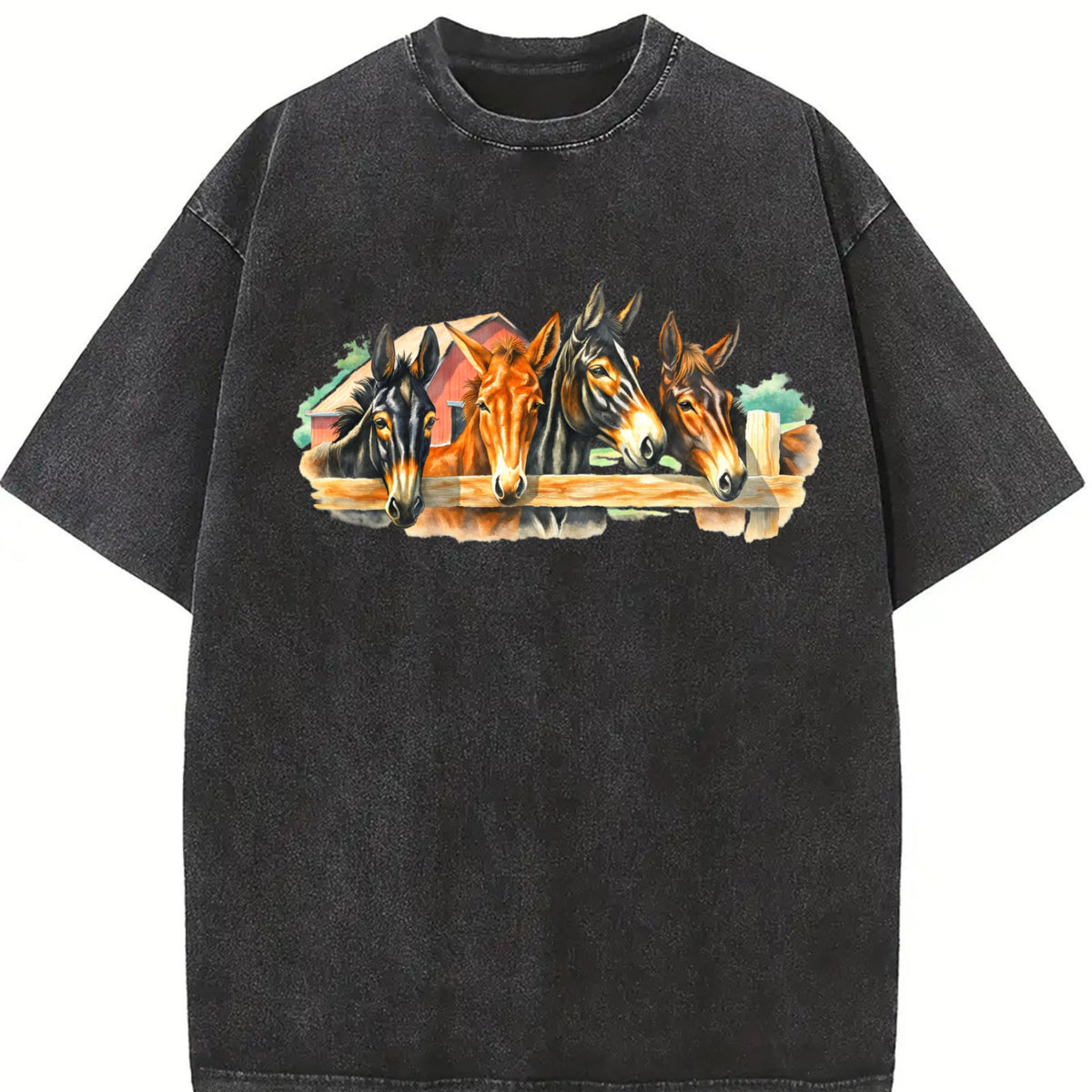Farm Horse Vintage Washed T-Shirt product image 2
