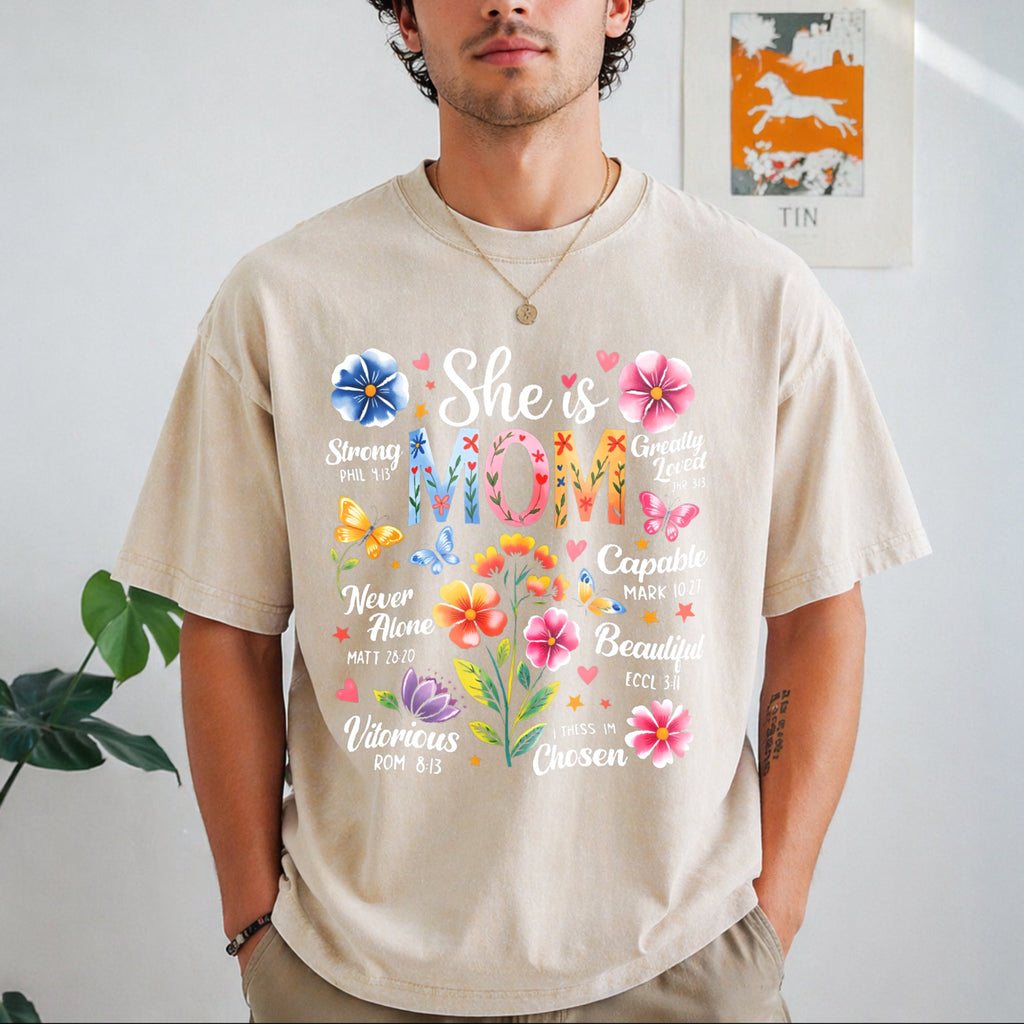 She Is Mom Bible Verses Christian Boho Floral Mother's product image 1