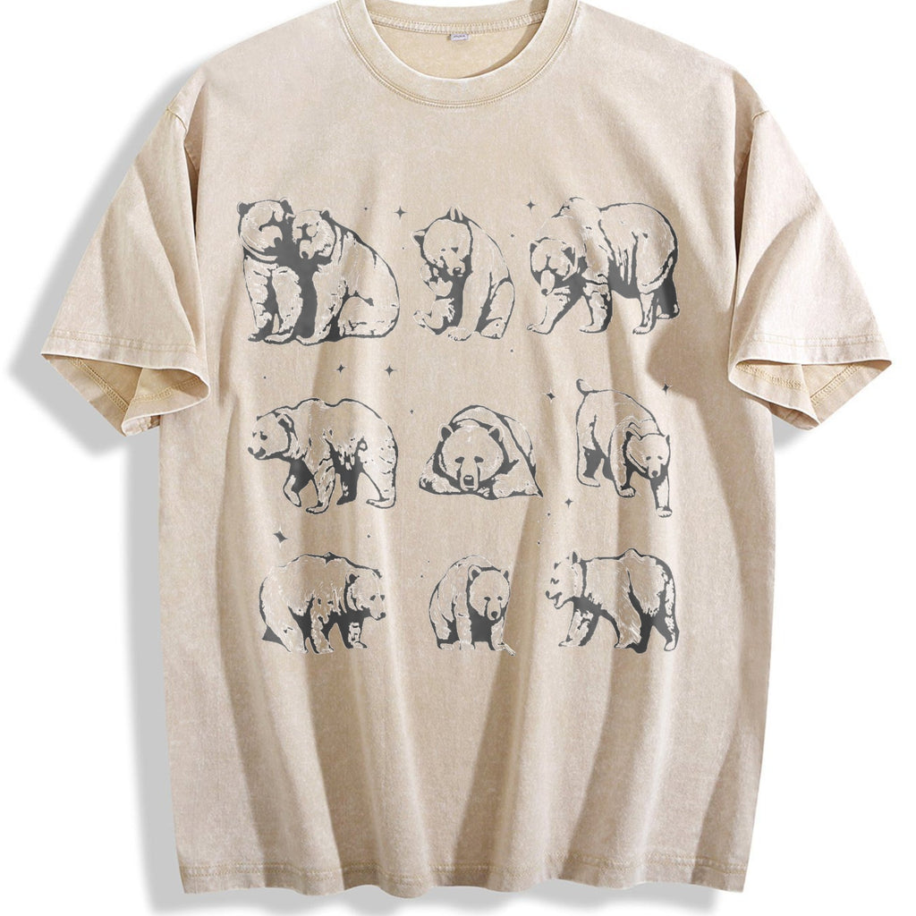 Bears 90s Tattoo Vintage Washed T-Shirt product image 1