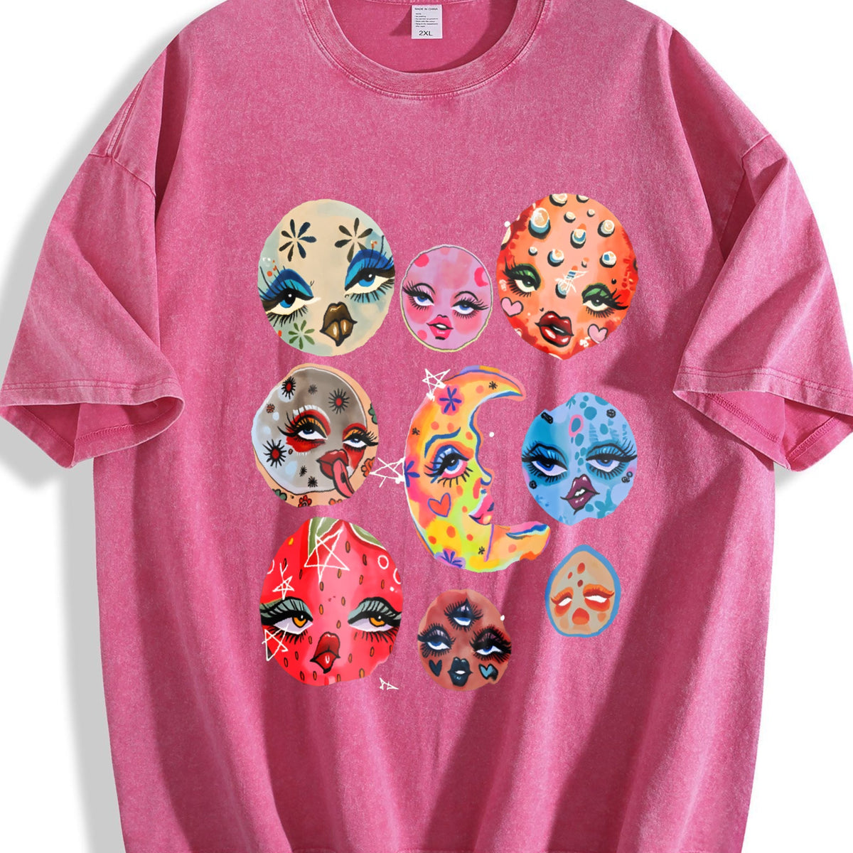 Cosmic Face Show Vintage Washed T-Shirt product image 5