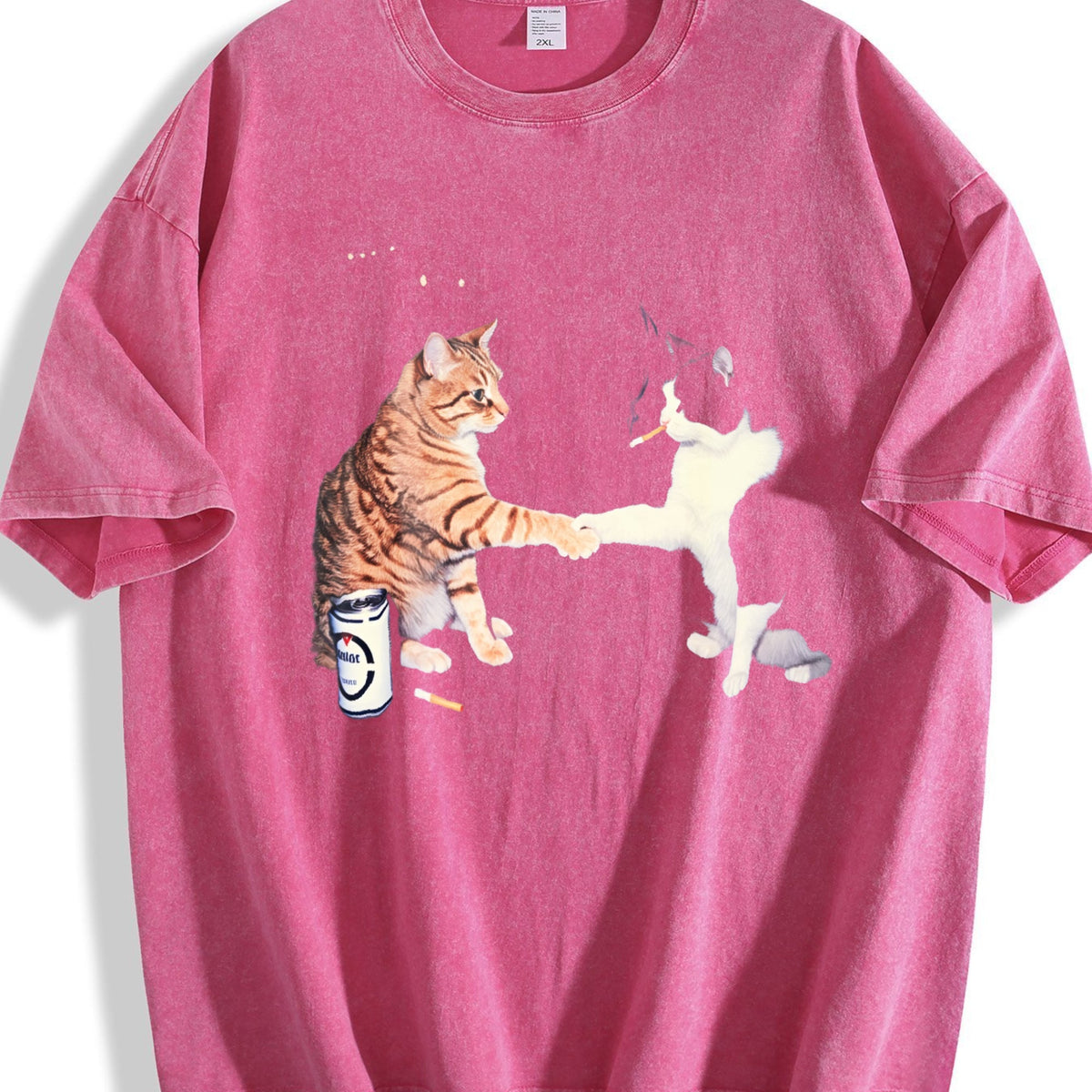 Smoking Cats Vintage Washed T-Shirt product image 7