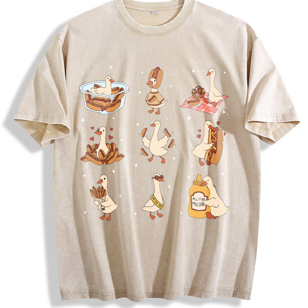 Hot Dog Lover Vintage Washed T-Shirt product image 1