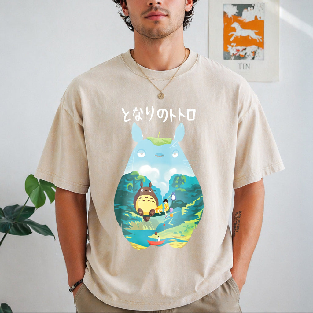 Ghibli Totoro Vintage Washed T-Shirt product image 1