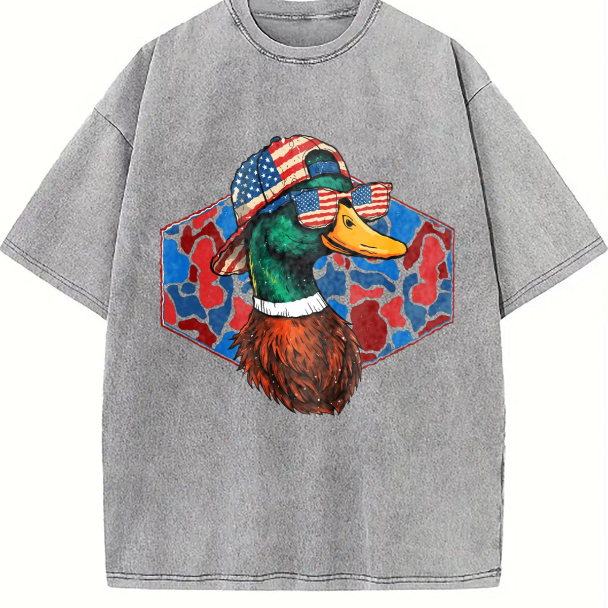 Mallard Duck Flying Vintage Washed T-Shirt product image 4
