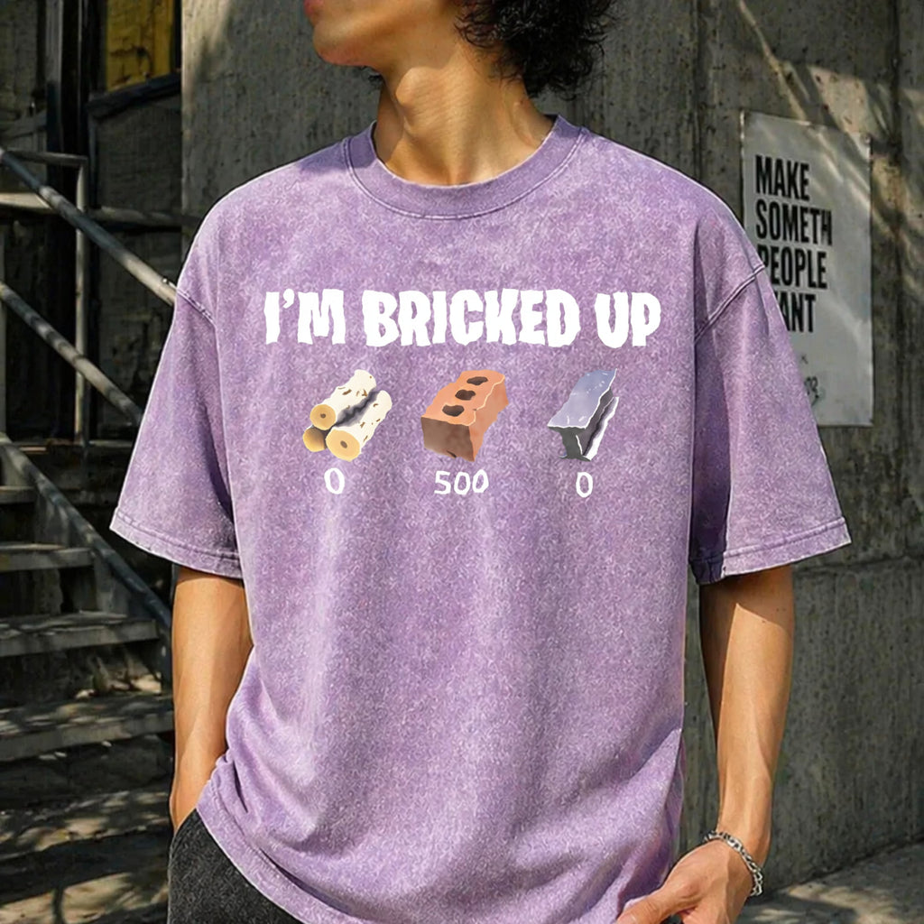 I'm Bricked Up Meme Vintage Washed T-Shirt product image 6