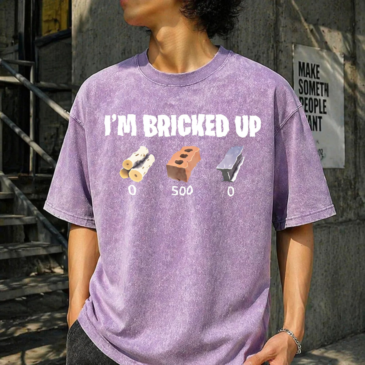 I'm Bricked Up Meme Vintage Washed T-Shirt product image 6