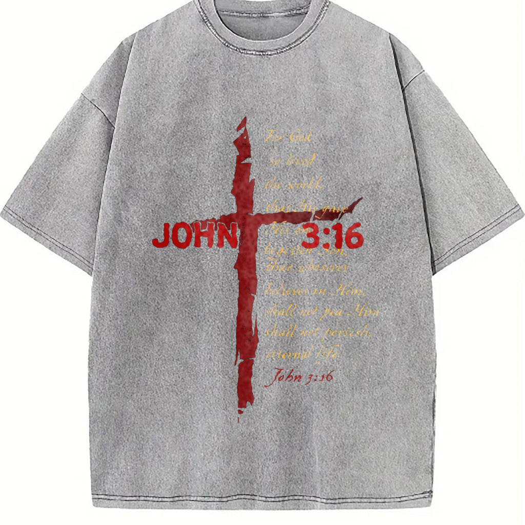 John 3:16 Vintage Washed T-Shirt product image 4