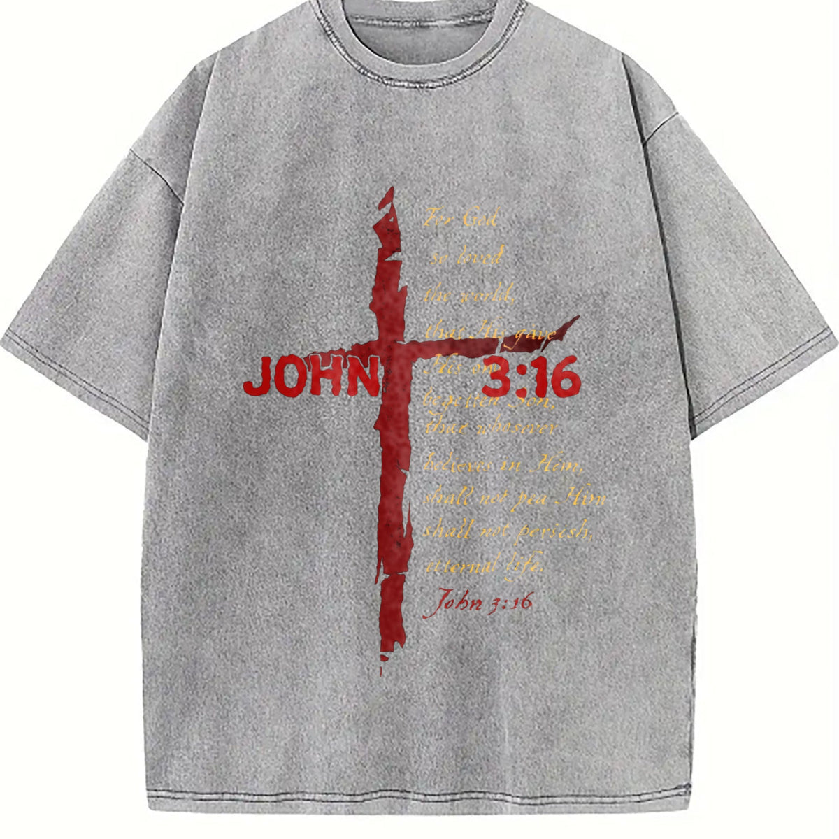 John 3:16 Vintage Washed T-Shirt product image 4