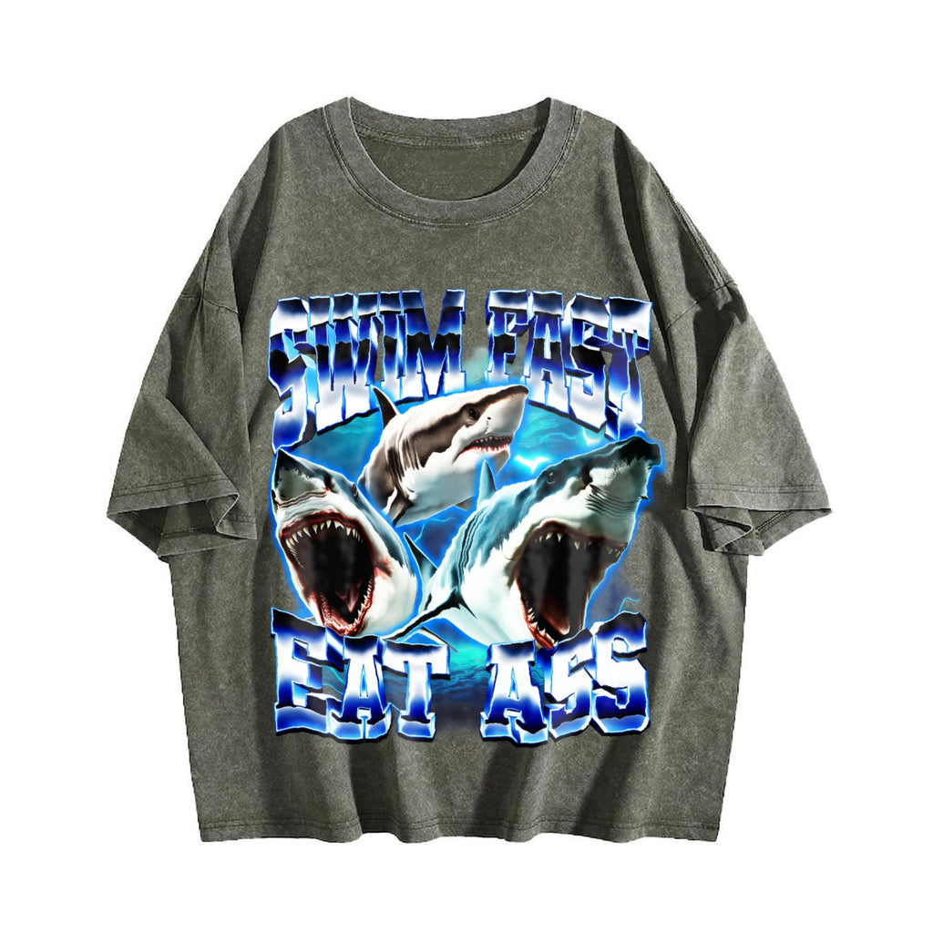 Swim Fast Eat Vintage Washed T-Shirt product image 4