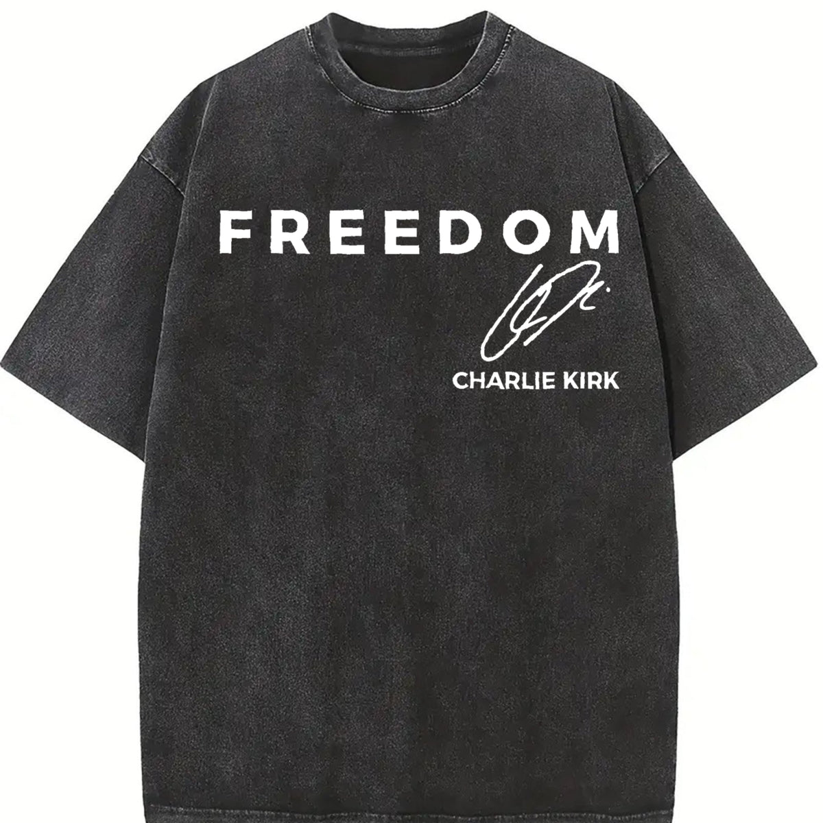 Charlie Kirk Freedom Vintage Washed T-Shirt product image 2