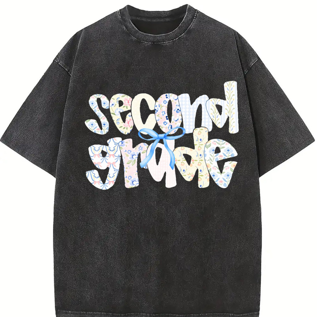 Second Grade Teacher Vintage Washed T-Shirt product image 2