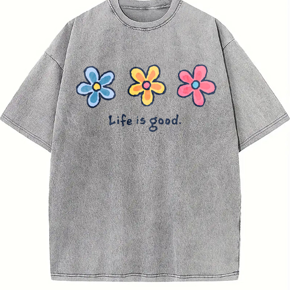 Daisy For Baggy Hip Hop Mother's Day Vintage Washed T-Shirt product image 5