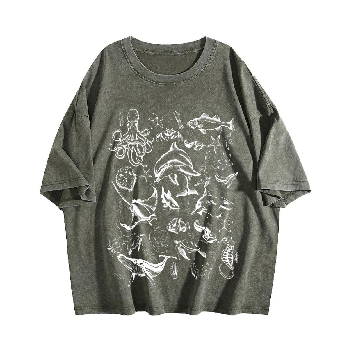 Sea Animal 90s Vintage Washed T-Shirt product image 4