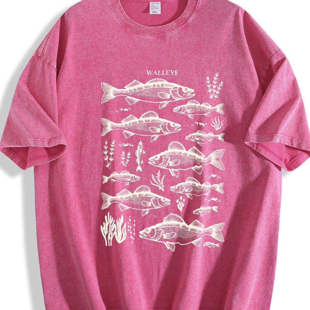 Walleye Fishing 90s Vintage Washed T-Shirt product image 7