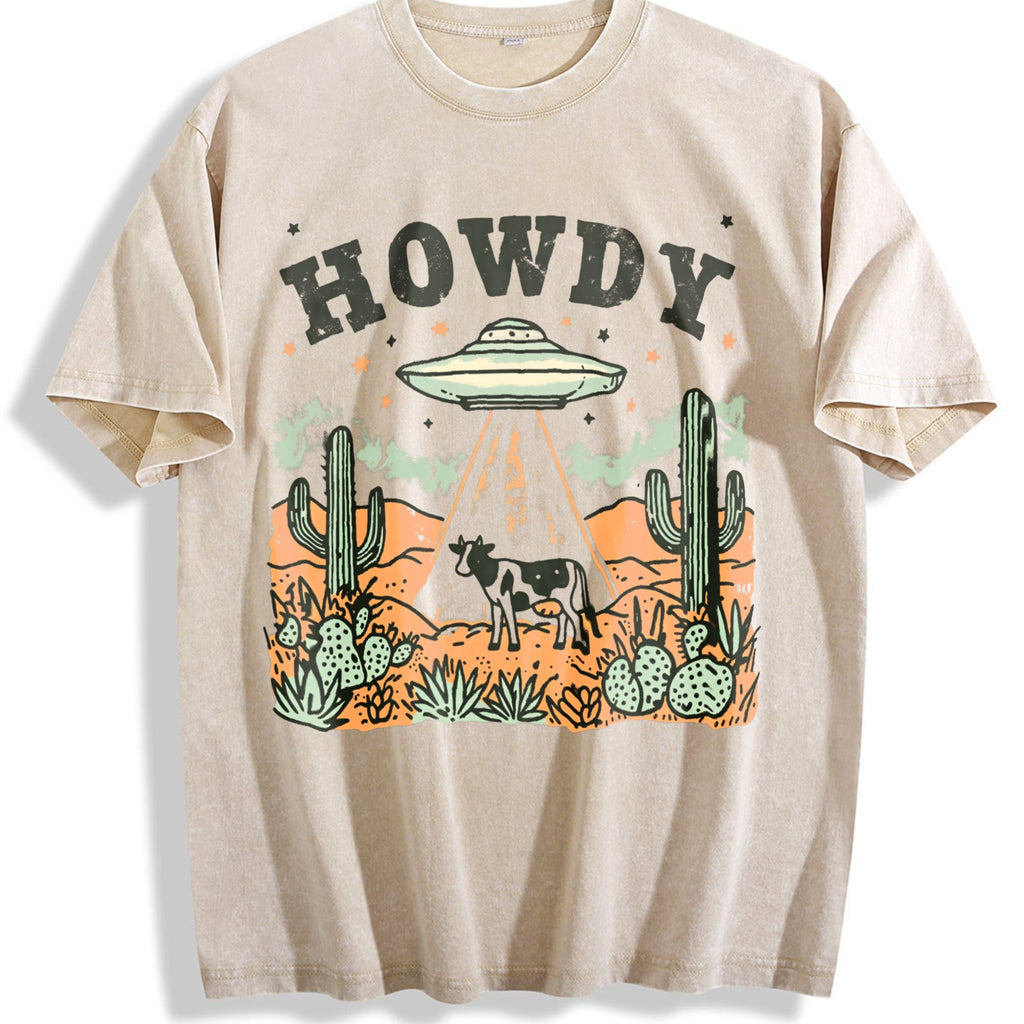 Howdy UFO Western Cow Cowboy 90s Desert Cactus Y2K Farm product image 1