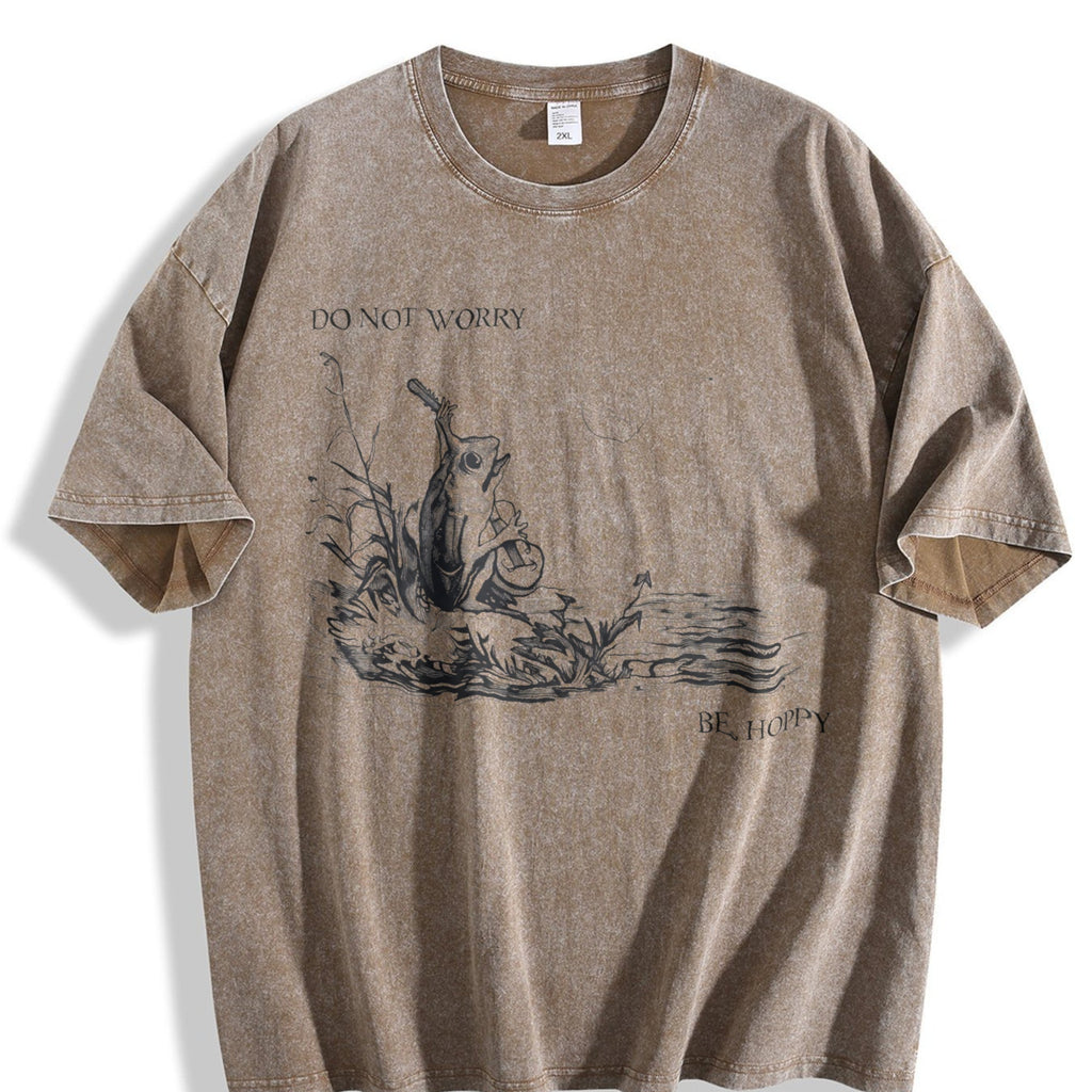 Be Hoppy Frog Vintage Washed T-Shirt product image 3