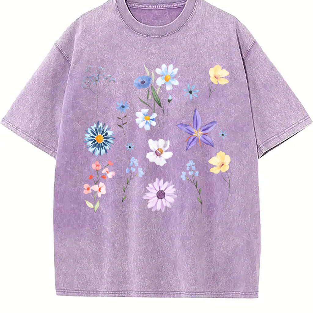 Blooms And Wild Flowers 90s Vintage Washed T-Shirt product image 6