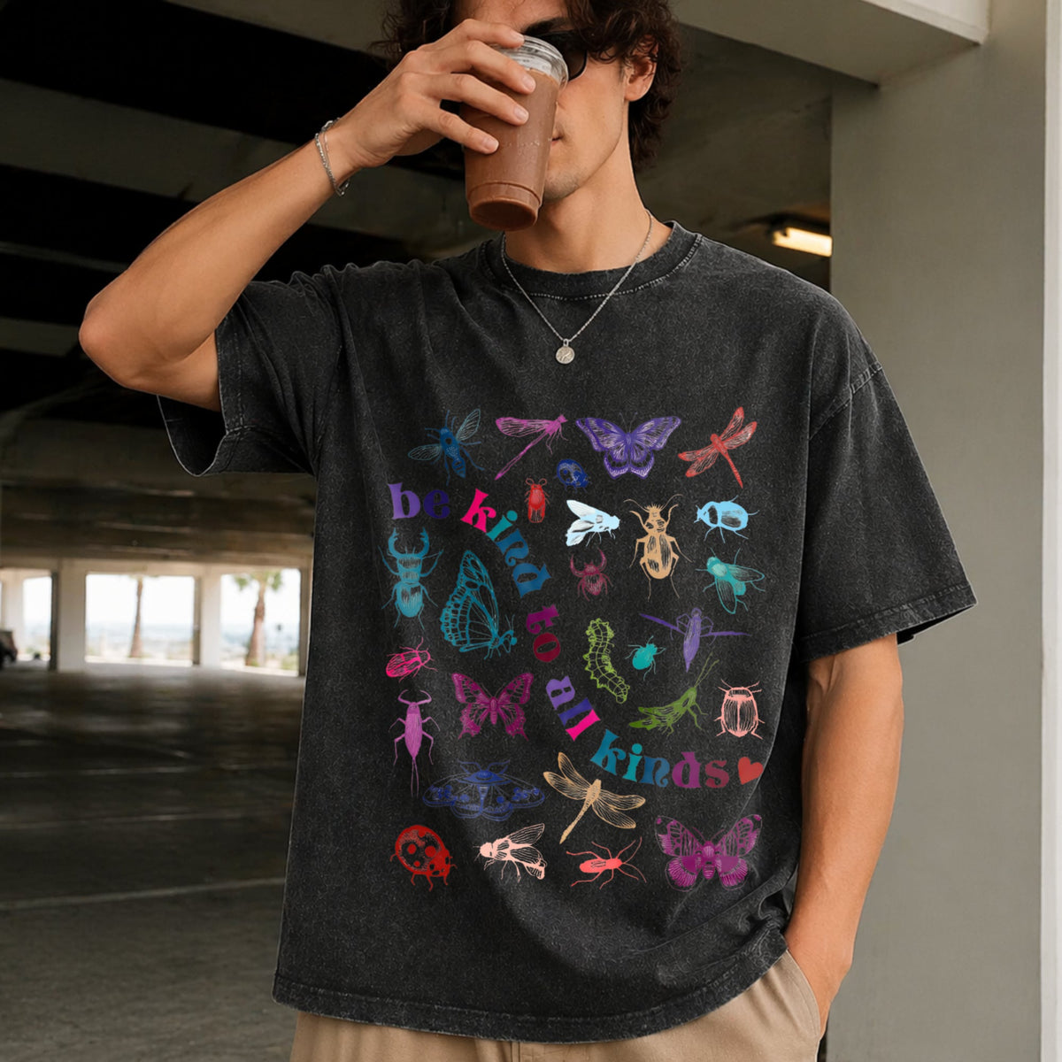 Be Kind To All Kinds Vintage Washed T-Shirt product image 2