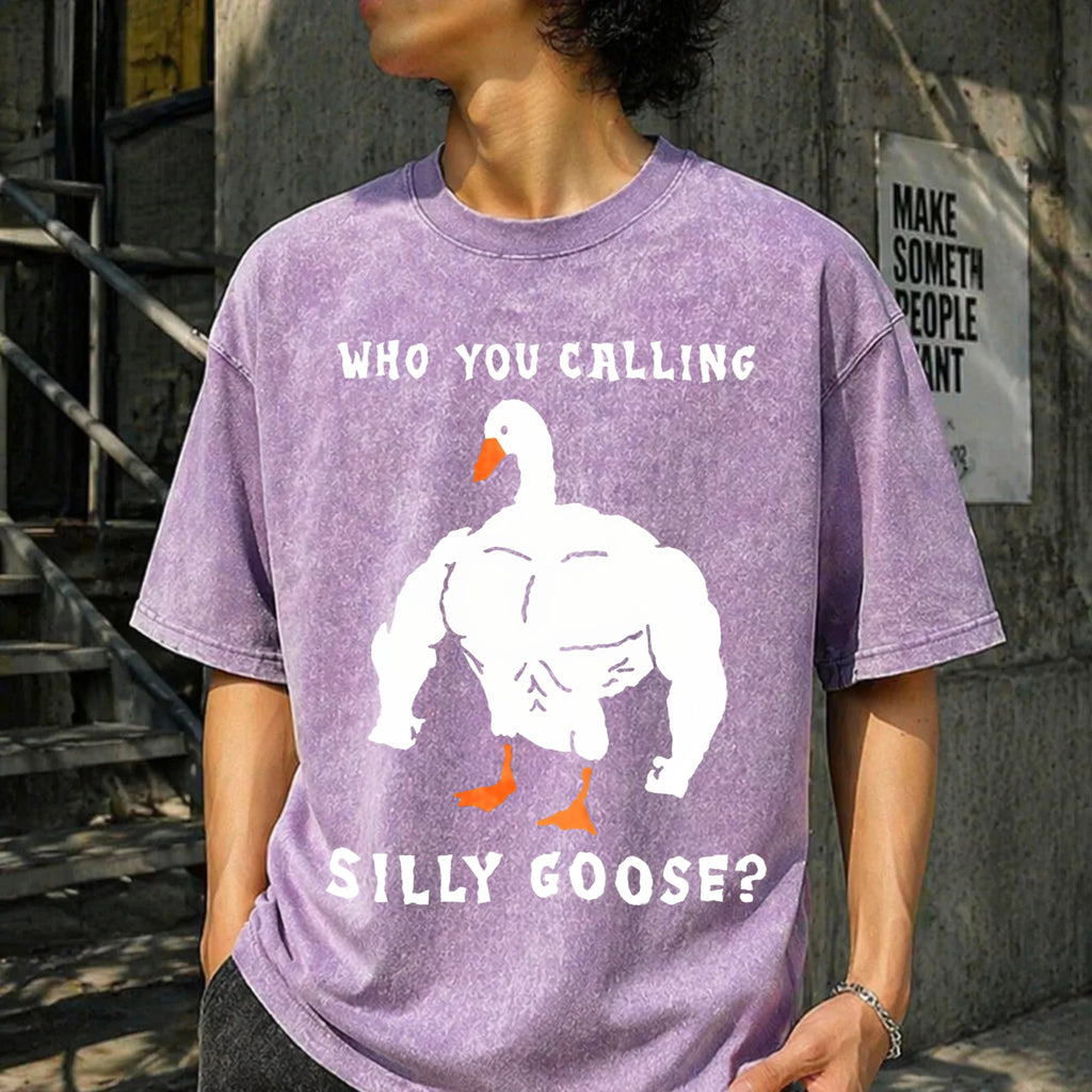 Silly Goose Funny Gym Meme Vintage Washed T-Shirt product image 6