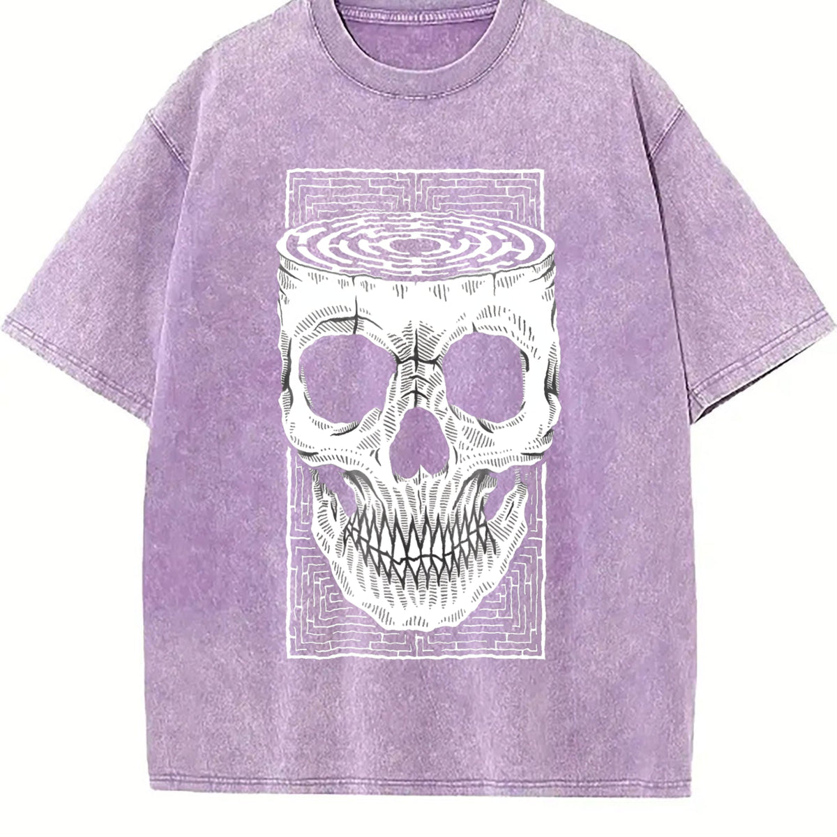 Skull Optical Illusion Vintage Washed T-Shirt product image 6