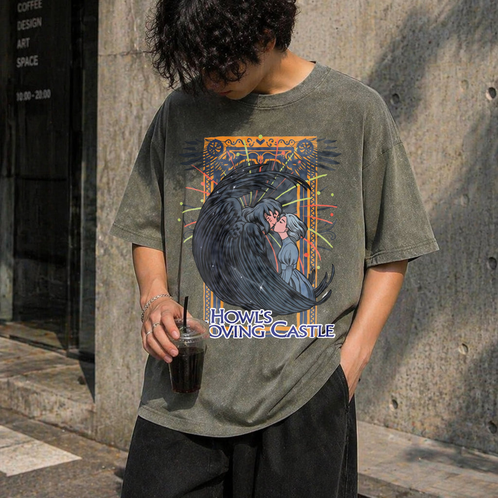 Howl's Moving Castle Vintage Washed T-Shirt product image 4
