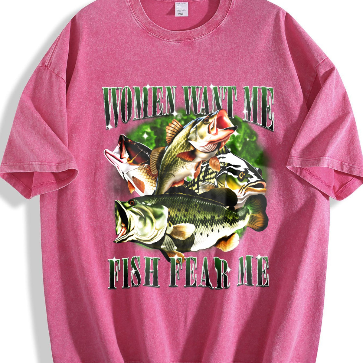 Want Me Fish Fear Me Vintage Washed T-Shirt product image 7