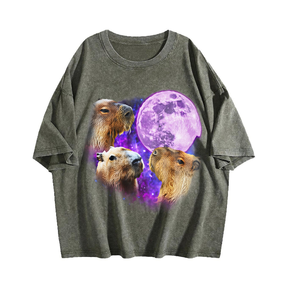 Three Capybaras Vintage Washed T-Shirt product image 4