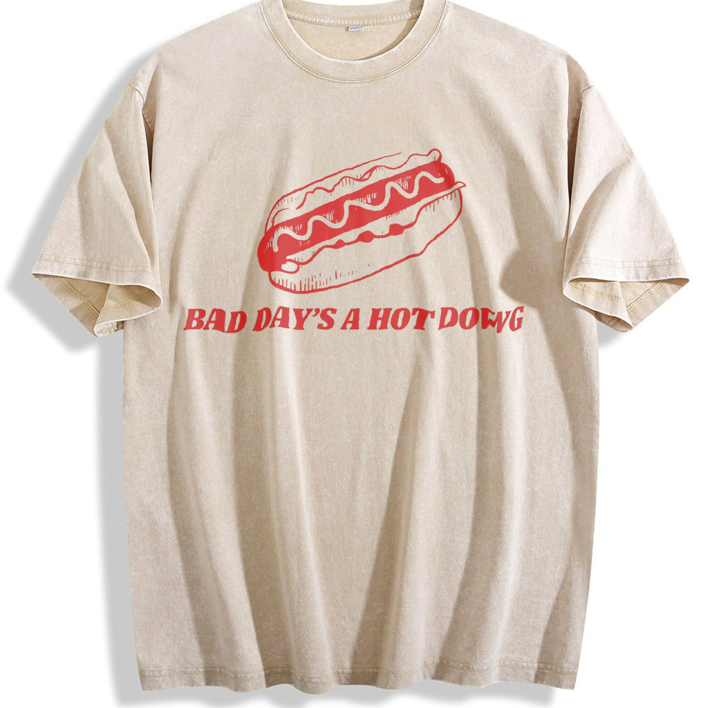 Bad Day To Be A Hot Dog Ironic Funny Meme Boxy Dtg Vintage product image 1