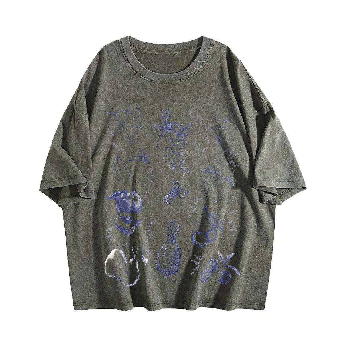 Fruits And Berries 90s Tattoo Vintage Washed T-Shirt product image 4