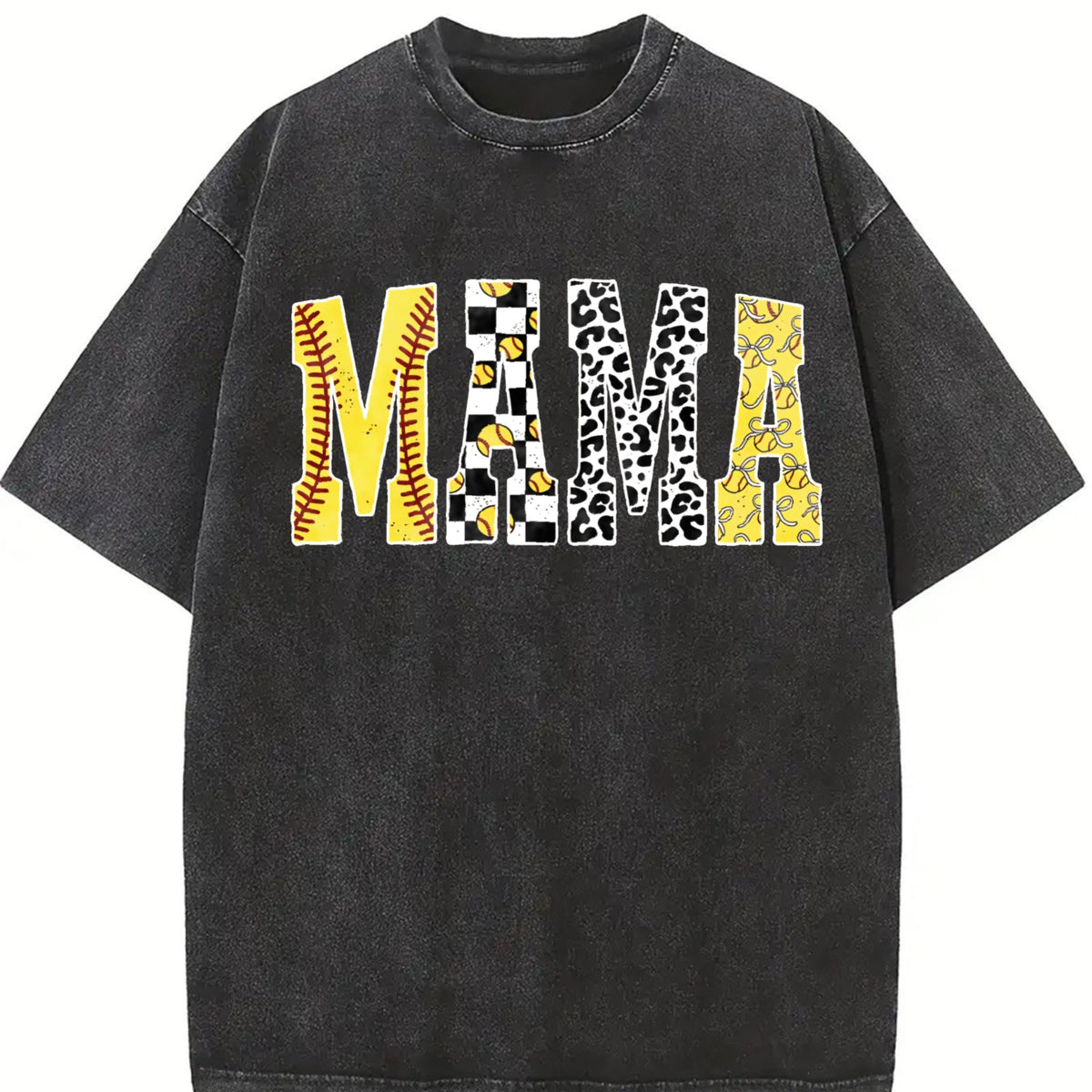Cute Softball Mama Vintage Washed T-Shirt product image 2