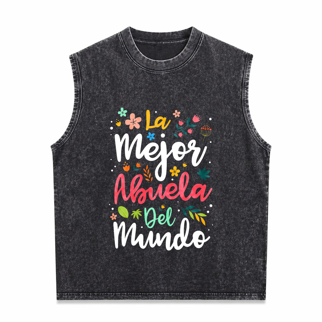 Best Grandma In The World - Hispanic Grandma & Mother's Men's Washed Tank Top