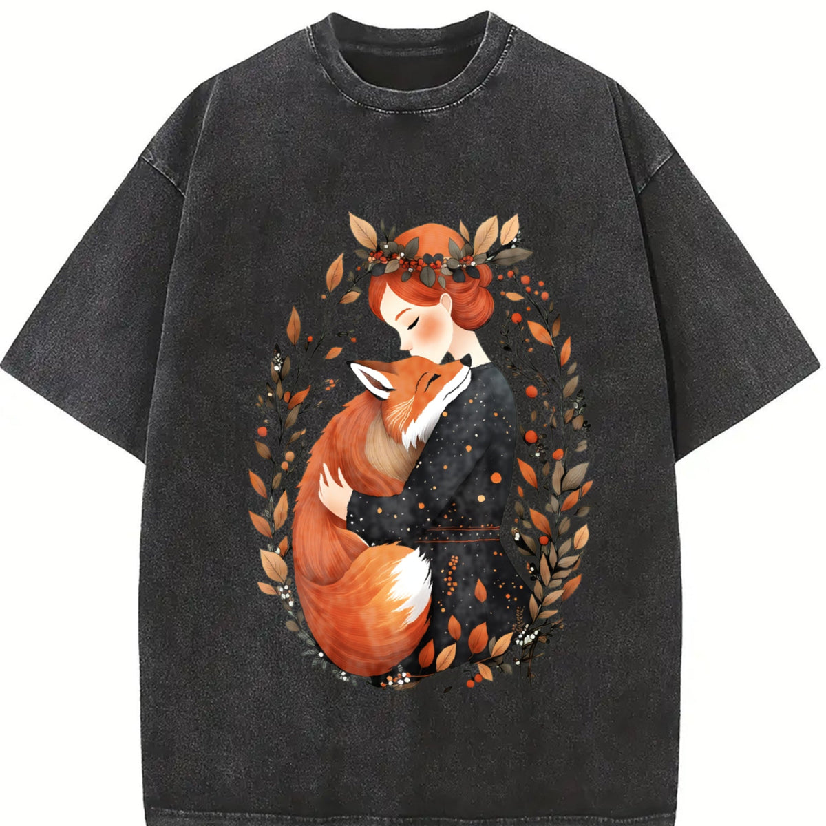 Bohemian Fox Mom Warm Hug One-piece Summer Vintage Washed product image 2