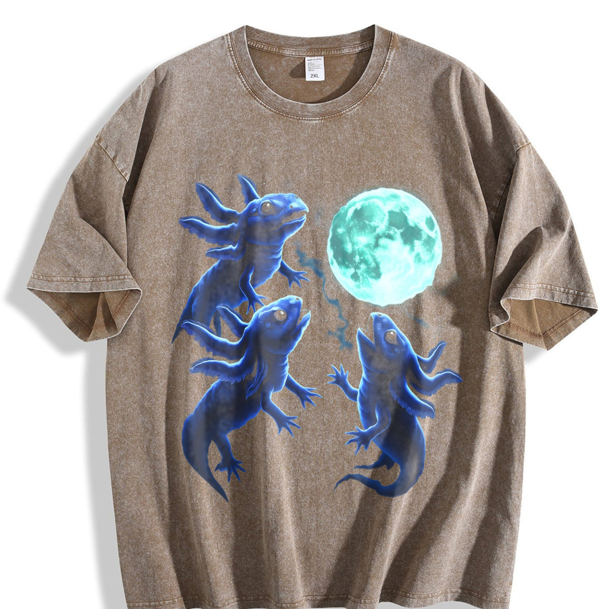 Axolotl Moon 90s Vintage Washed T-Shirt product image 3