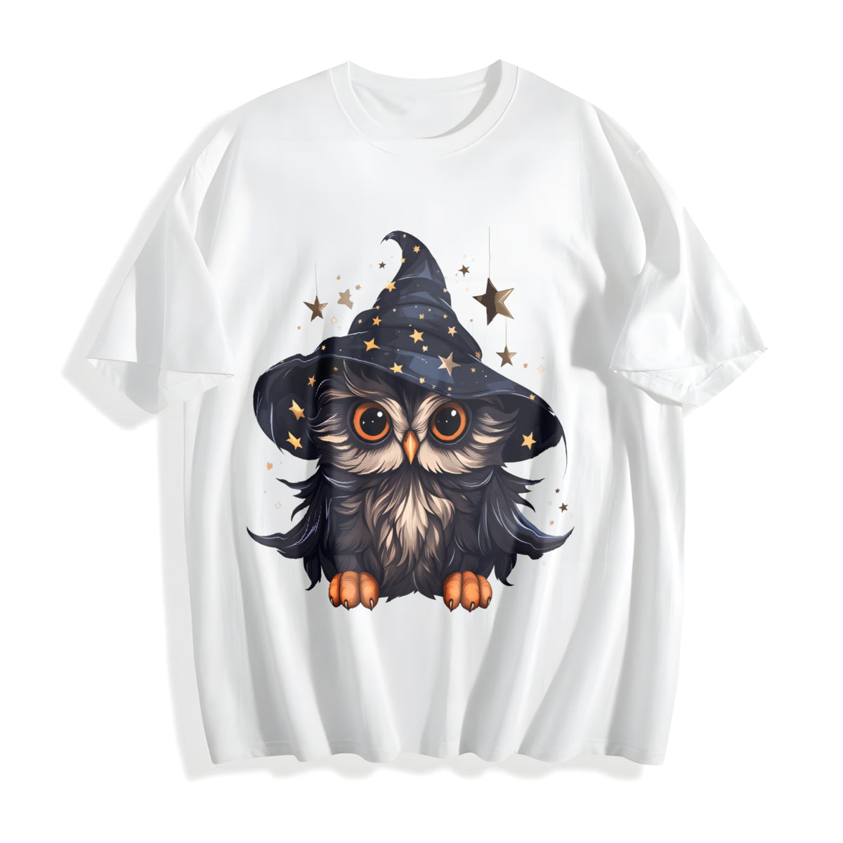 Autumn A Cartoon- Owl From The Early Days Cotton T-Shirt product image 2