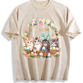 Ladies' Summer Cat In Easter Basket Vintage Washed T-Shirt product image 1