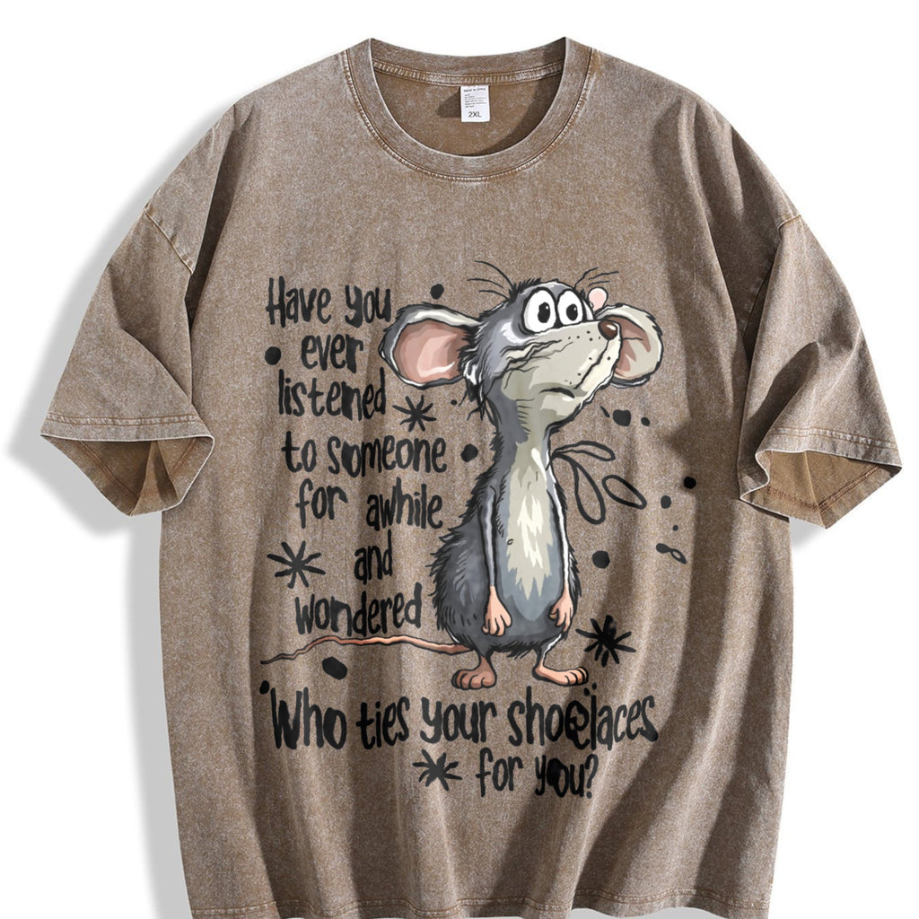 Mouse & Letter Vintage Washed T-Shirt product image 3