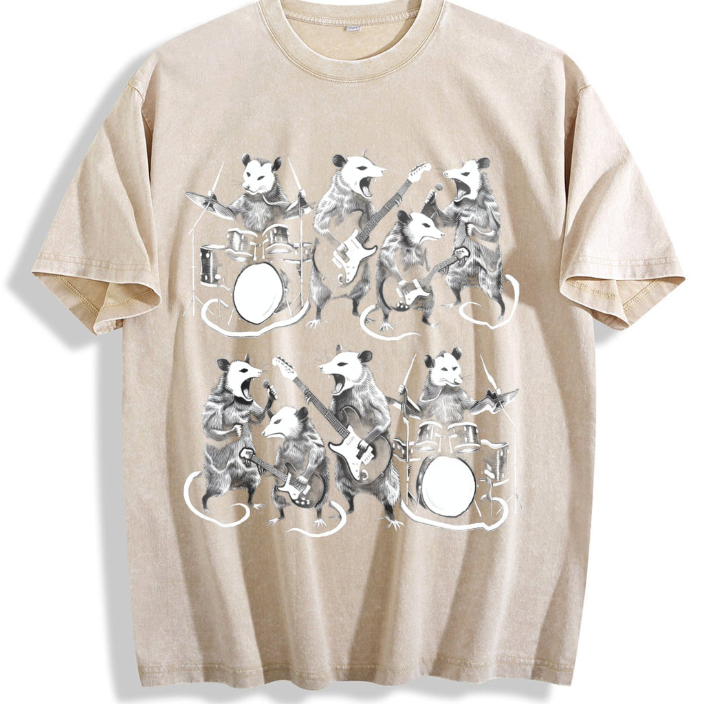 Possum Rock Band Vintage Washed T-Shirt product image 1