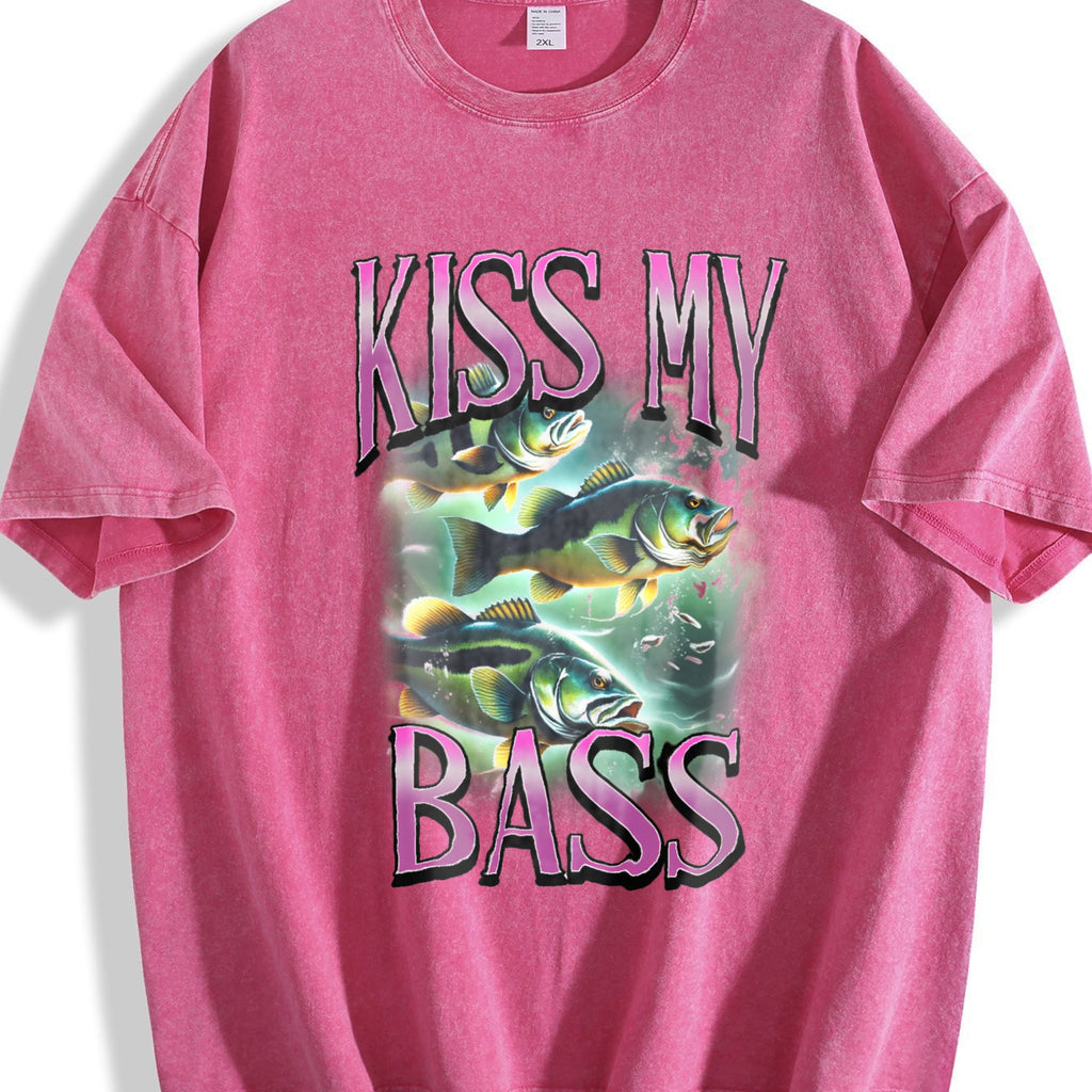 Kiss My Bass Fishing Vintage Washed T-Shirt product image 7