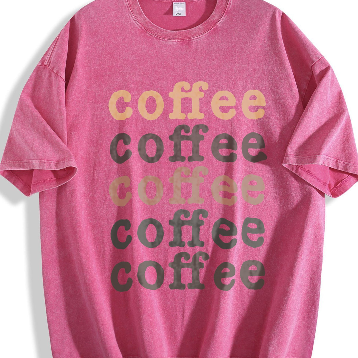 100 - With Coffee Brownwhite Lettering Vintage Washed product image 7