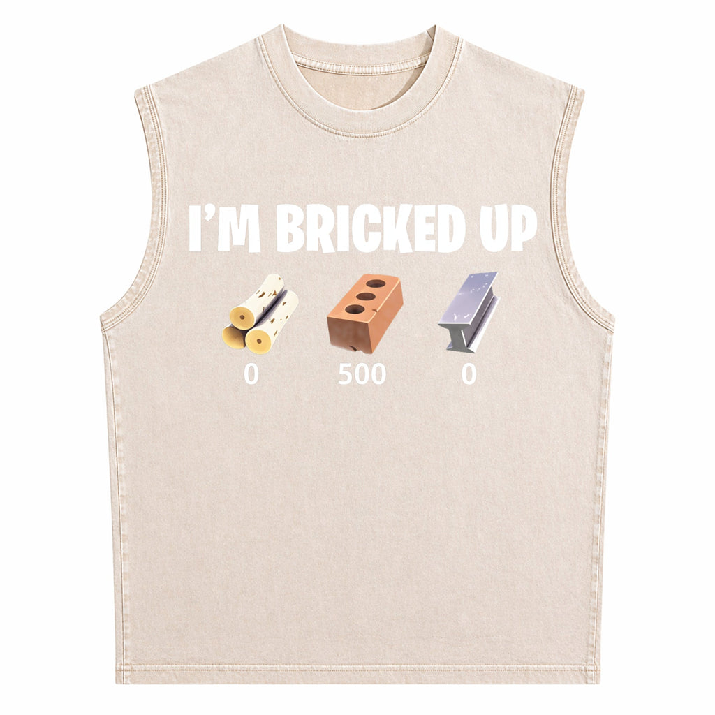 I'm Bricked Up Meme Men's Washed Tank Top
