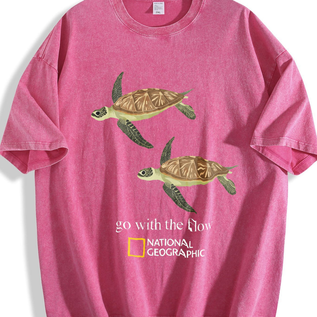 Go With The Flow Sea Turtle Ocean Nature Lover Vintage product image 7